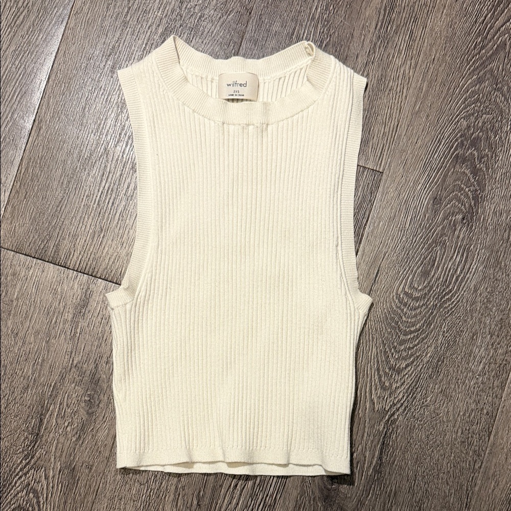 Wilfred Ivory Ribbed Tank Top